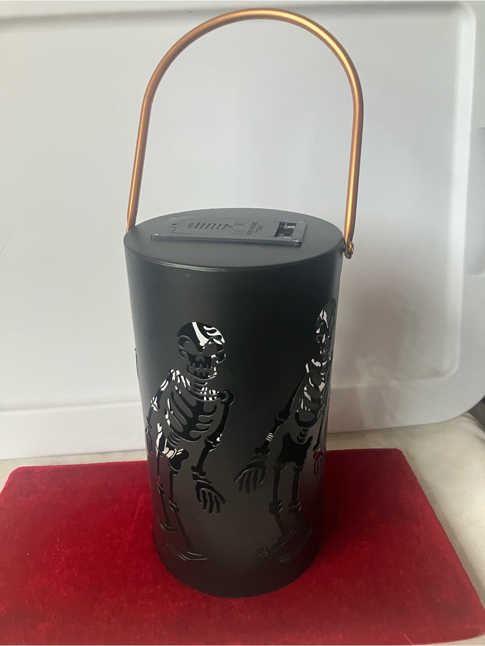 Disney Parks The Skeleton Dance Light Up Metal Lantern Silly Symphony Halloween.